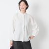 Fanaka/ピンタックとフリルレースの前開きブラウス