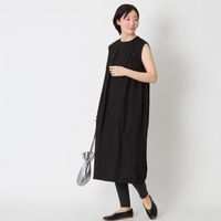 n.o.f.l/リトアニアリネン タックノースリーブワンピース