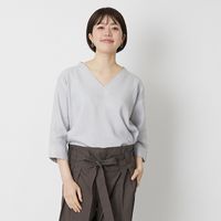 rolca/フレンチリネンＶネックプルオーバー