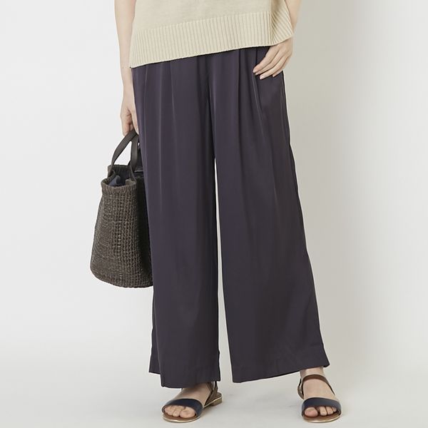 DRESS HERSELF/シルクワイドパンツ