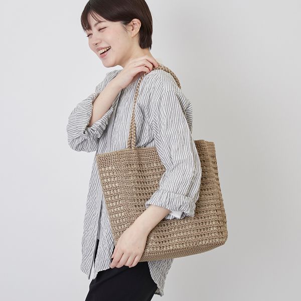Cachellie/2wayニットトート -装いのアクセントになるニットバッグ