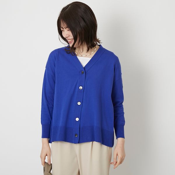 n.o.f.l/オーガニックコットンボックスカーディガン -身体のシルエット