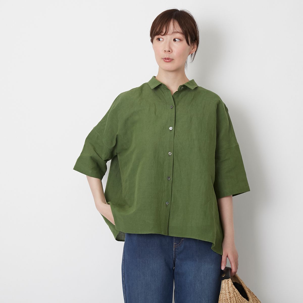 n.o.f.l/天日干し衿付きブラウス