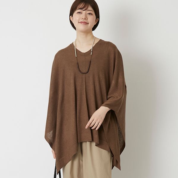 DRESS HERSELF/シルクカシミヤマルチショール -ボタン付きで薄手だから