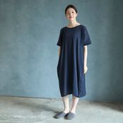 スタイルストアの高島ちぢみ 湯上りワンピース