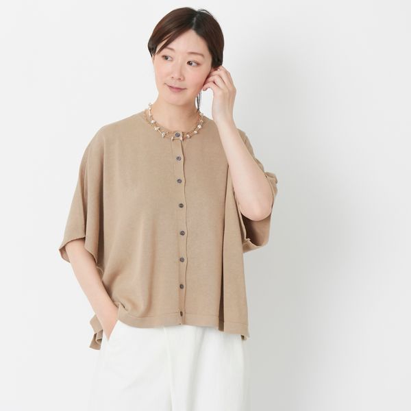 TUTIE./コットンリネンニットカーディガン -涼しく着られる工夫が