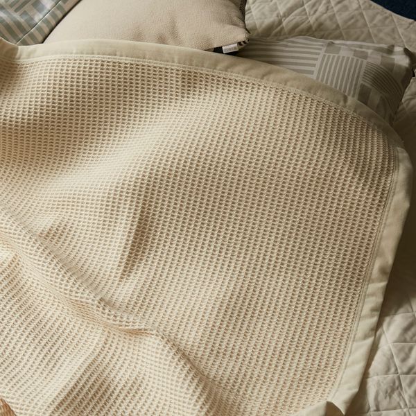 三井毛織/アメリカ綿 ワッフルケット シングル -国産でお手頃！お肌に