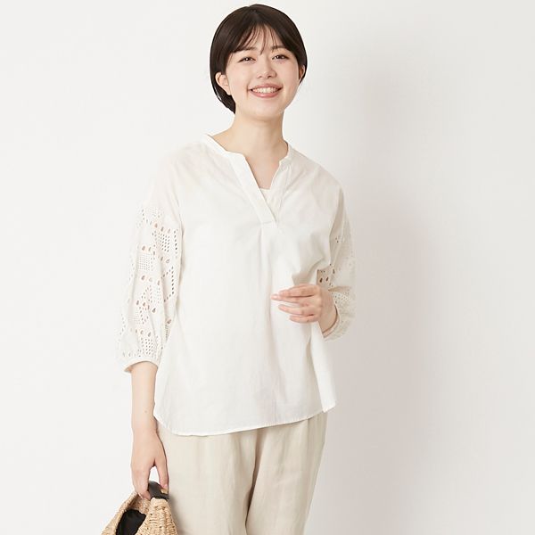 Fanaka/袖レースブラウス