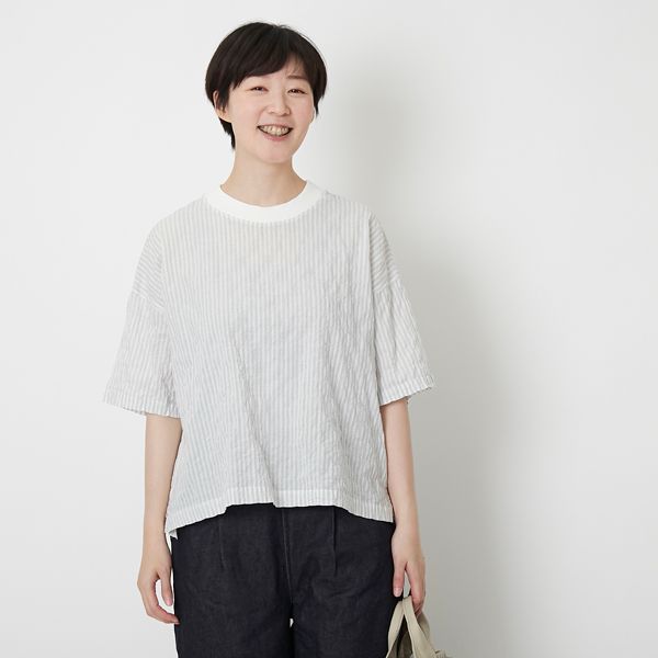 DAYS/リブ半袖プルオーバー