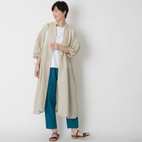 n.o.f.l/ナチュラルローンスタンドカラーワンピース