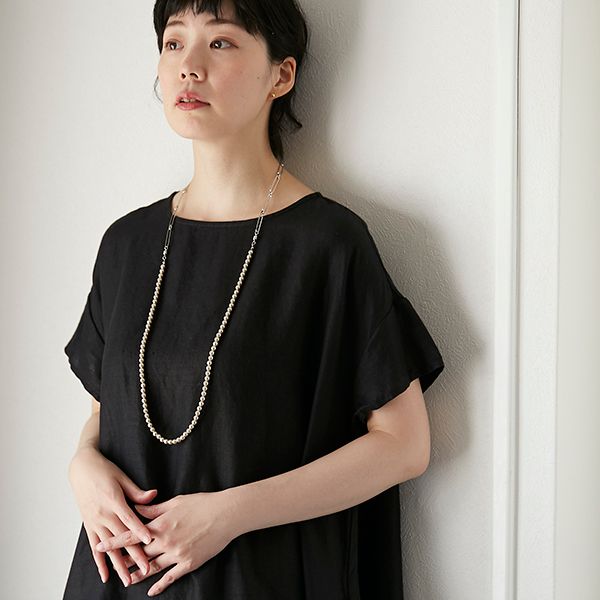 STELLA CIFFON/3way パールチェーンネックレス