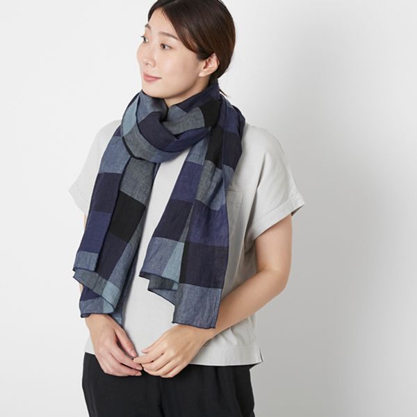 DAYS/リネンチェックストール