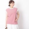 n.o.f.l/コットン細ボーダーノースリーブカットソー