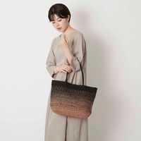 Arukan/グラデーションラフィアバッグ ブリュ