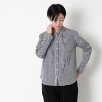 rolca/ギザコットンミニ衿ギャザーシャツ