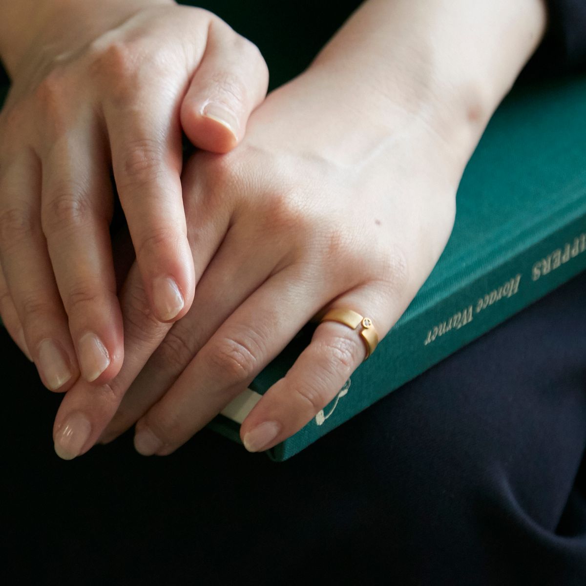 LISRIQUE/point pinky ring ダイヤモンド