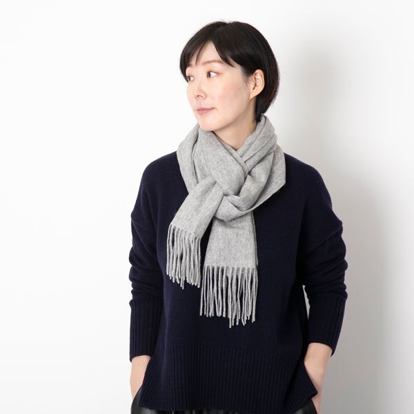 カシミヤマフラー TAKEO KIKUCHI（タケオキクチ） マフラー 「洗えるカシミヤ」4面パネル