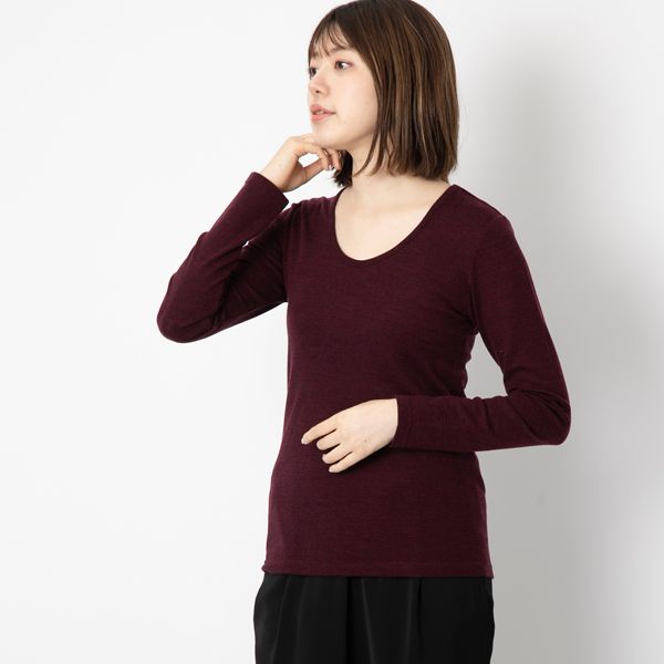 DAYS/ウールフライスUネックTシャツ