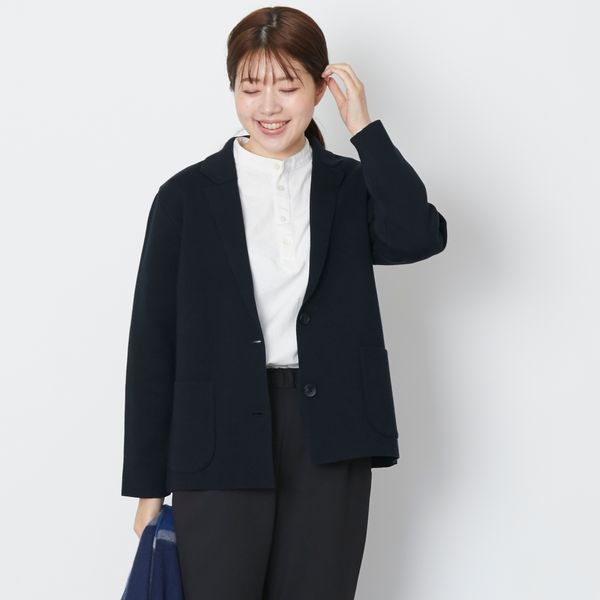 n.o.f.l/ウールコットンミラノリブテーラードジャケット