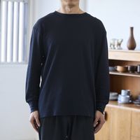 伸びるコットンガーゼのパジャマ兼ルームウェア プルオーバー メンズ