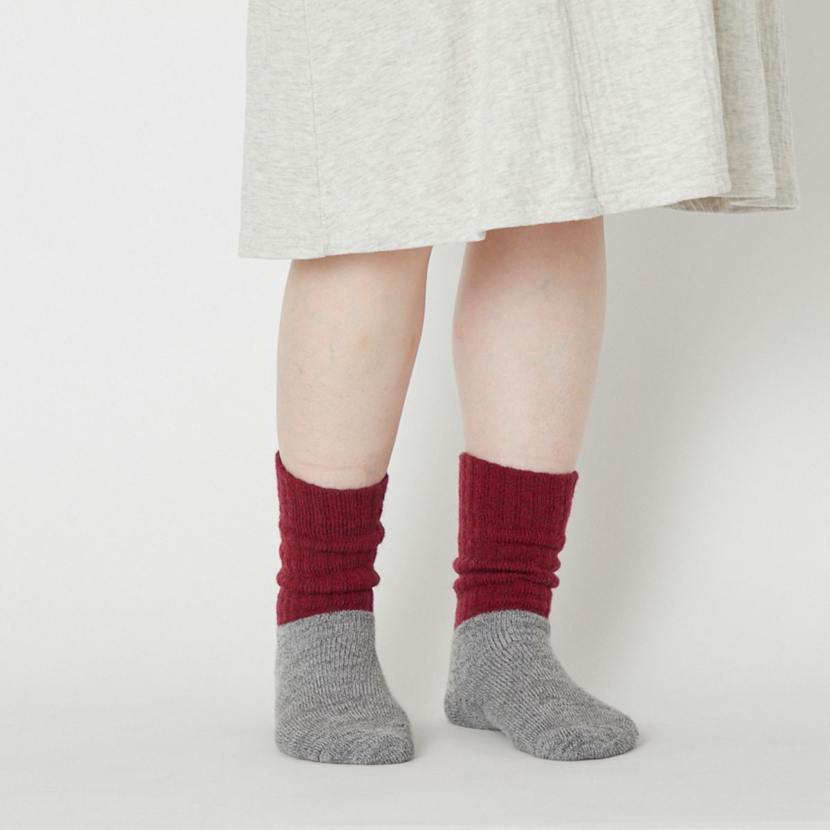 NISHIGUCHI KUTSUSHITA/モヘアウールパイルソックス S