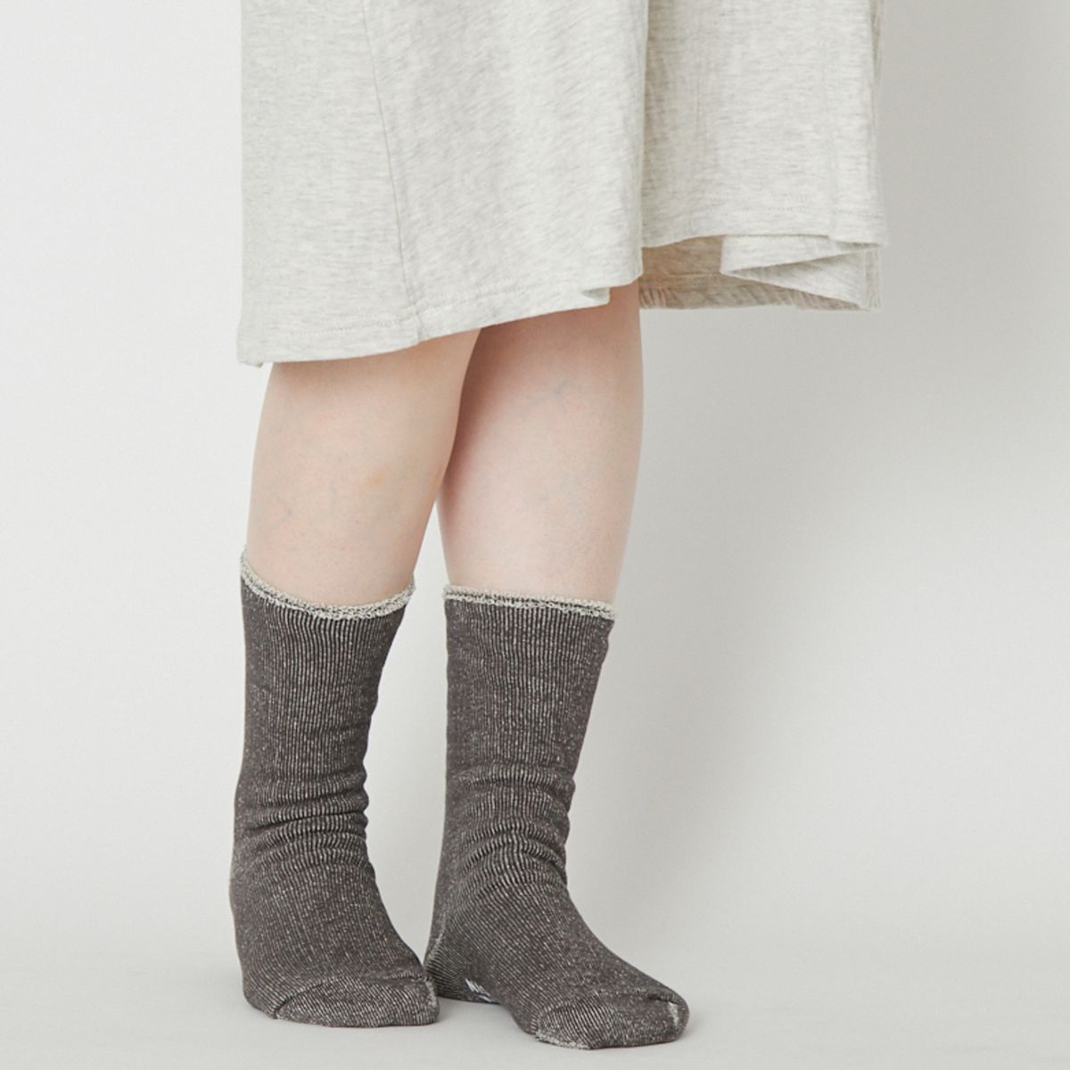 NISHIGUCHI KUTSUSHITA/シルクコットンホームソックス S