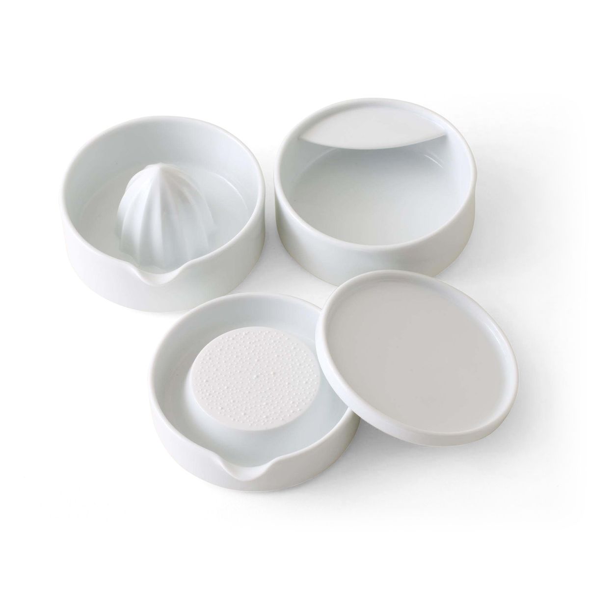 KIHARA/SITAKU 4点セット（お玉たて、おろし器、レモン絞り、蓋）