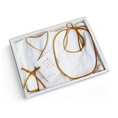 京和晒綿紗/ベビー ガーゼギフトセット「ベビービフ（前掛け）/ガーゼローブ/湯あげタオル」