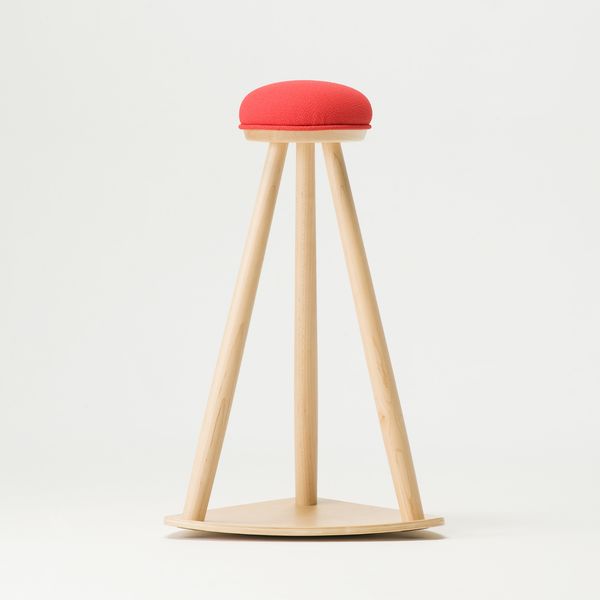 cosine/赤い帽子のキッチンスツール High