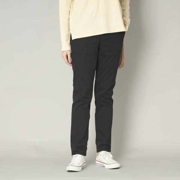 chacott 裏起毛テーパードパンツ(ブラック-M) Brocante/D.M.G.リラクシングテーパードパンツ 裏起毛 -1枚でも暖かい