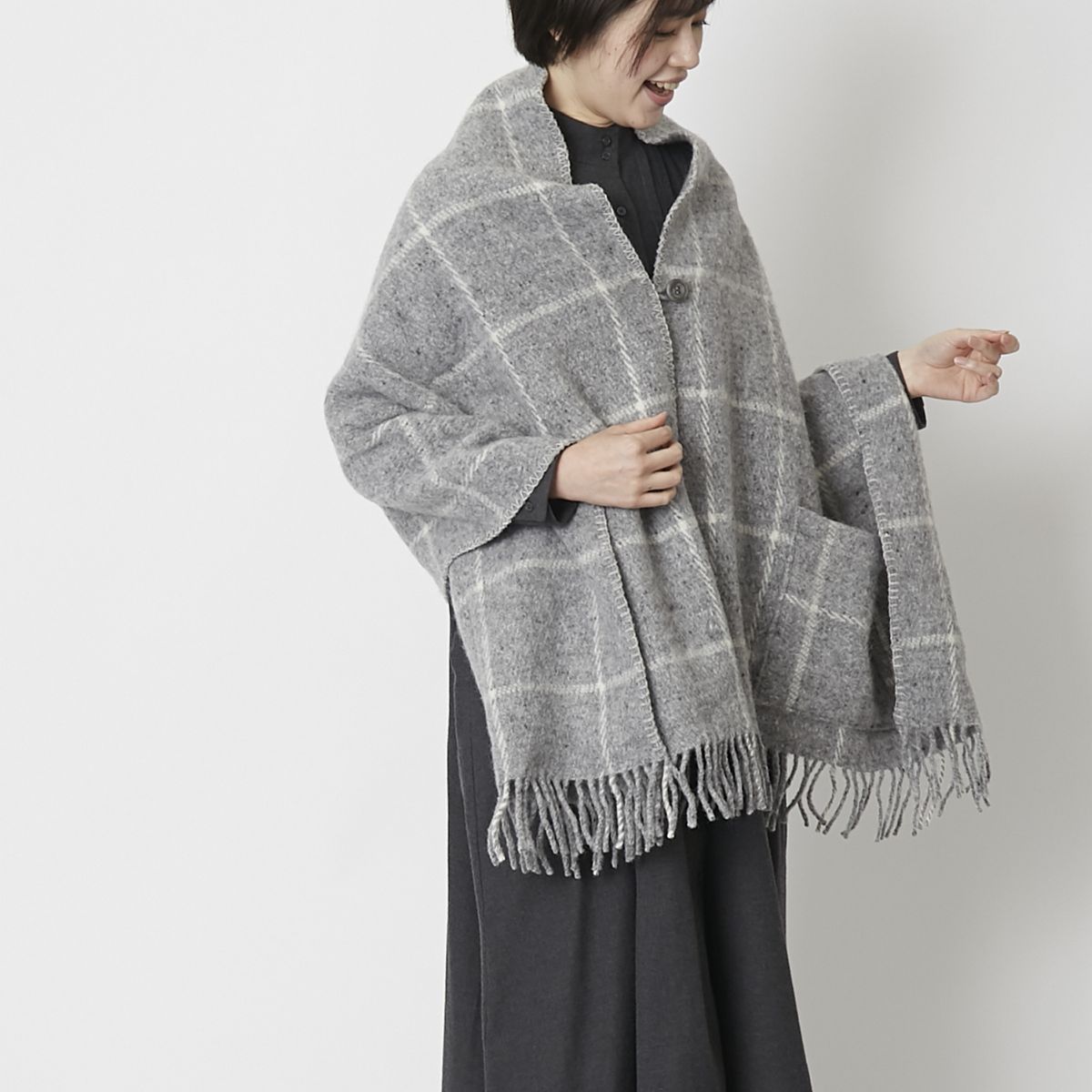 KLIPPAN/ウールストール ポケット付き