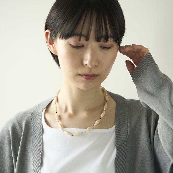 STELLA CIFFON/チェコビーズネックレス -マグネットで着脱簡単、チェコ