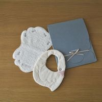 kubomi/あひるのスタイ刺繍タオルセット ギフトボックス付き