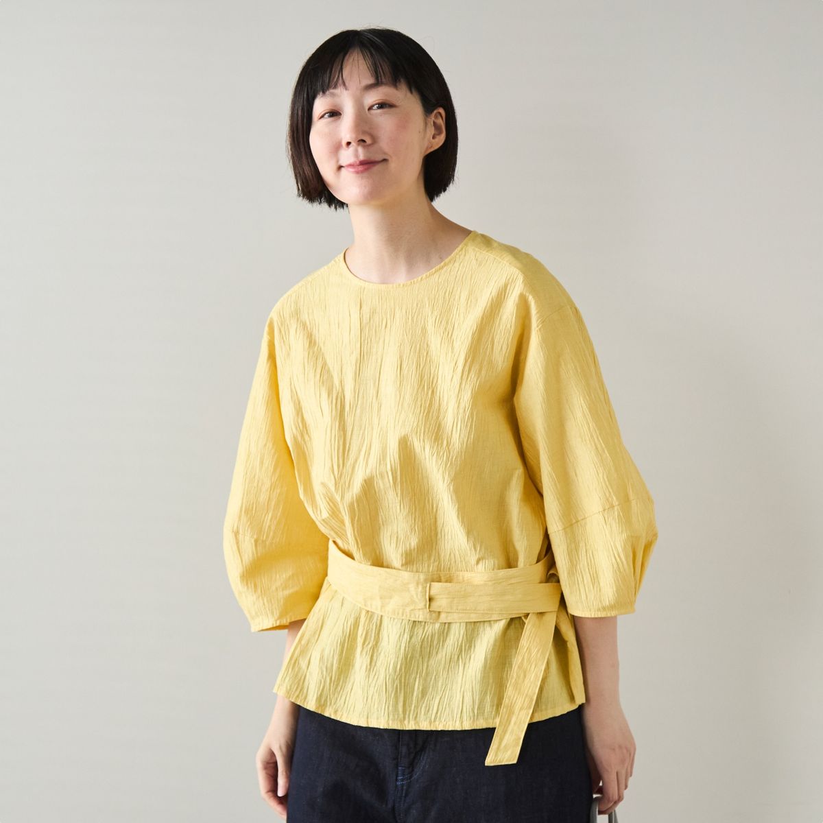 Kilka/2WAYシャーリングブラウス