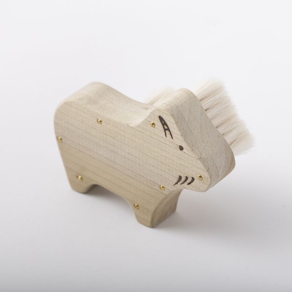 宇野刷毛ブラシ製作所/アニマルブラシ ブラシ 山羊毛フェイス用