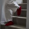 ABE HOME SHOES/帆布のボアルームシューズ