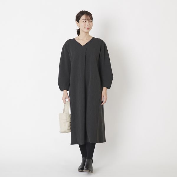 Kilka/あったかストレッチワンピース -着やせして見える、洗える裏起毛