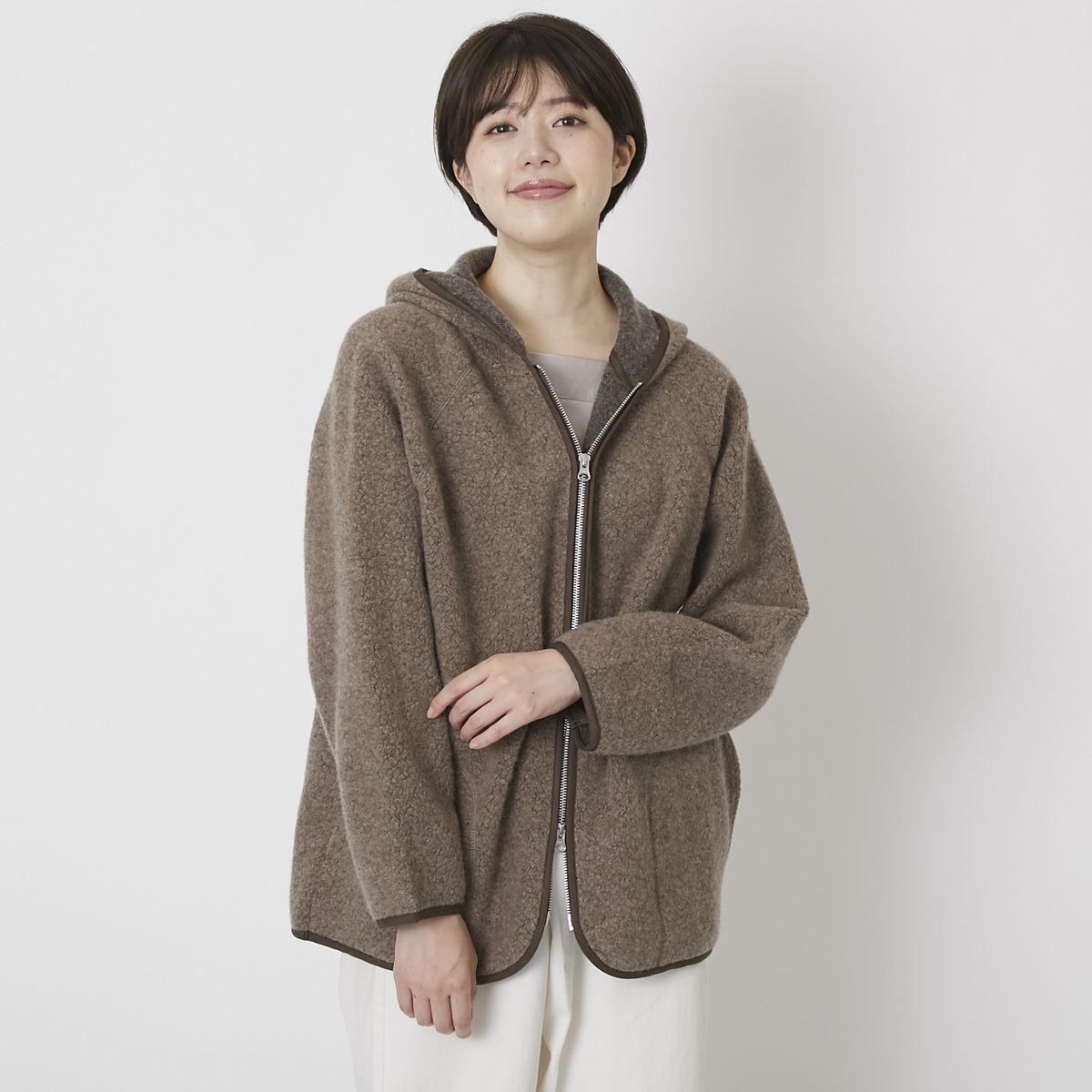 DAYS/ボアジップアップパーカー