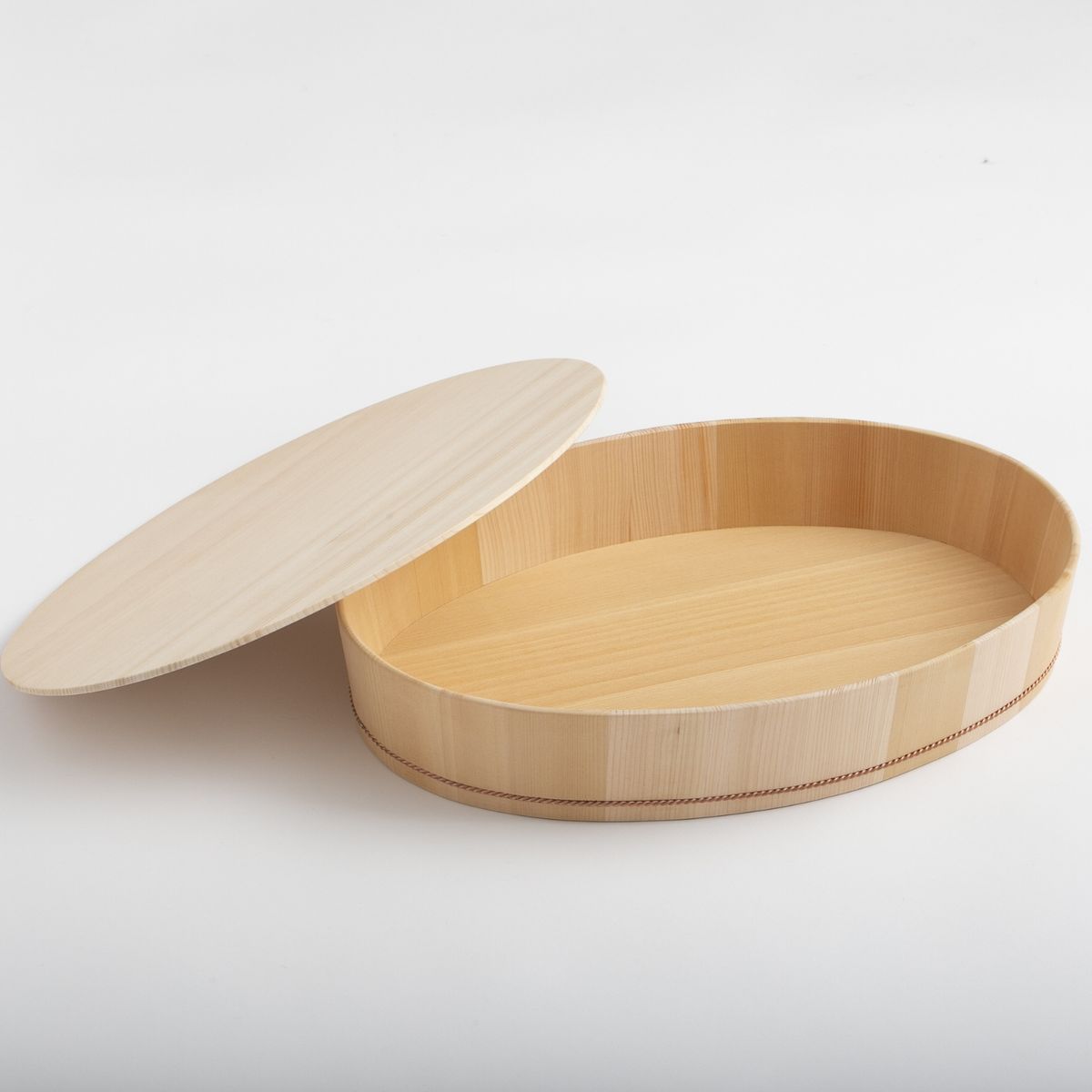 松田美智子の自在道具/さわら楕円の飯台 大 専用蓋付