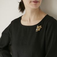 sasakihitomi/クローバーとパールのブローチペンダント