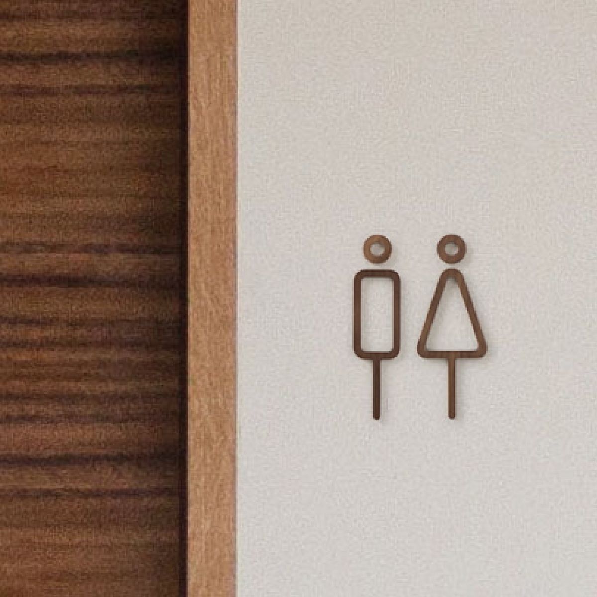 MOHEIM/RESTROOM SIGN 2pcs wood