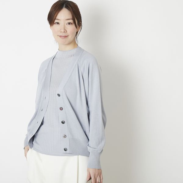 DRESS HERSELF/カーディガン シルクコットン ドルマンスリーブ