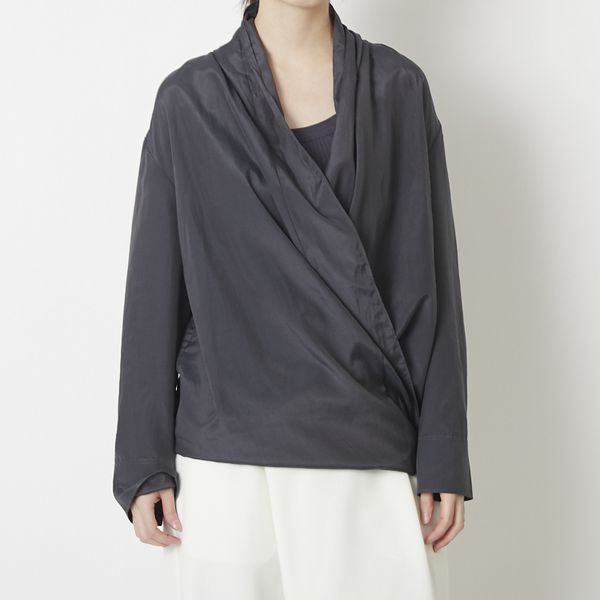 DRESS HERSELF/カシュクールブラウス シルクコットン