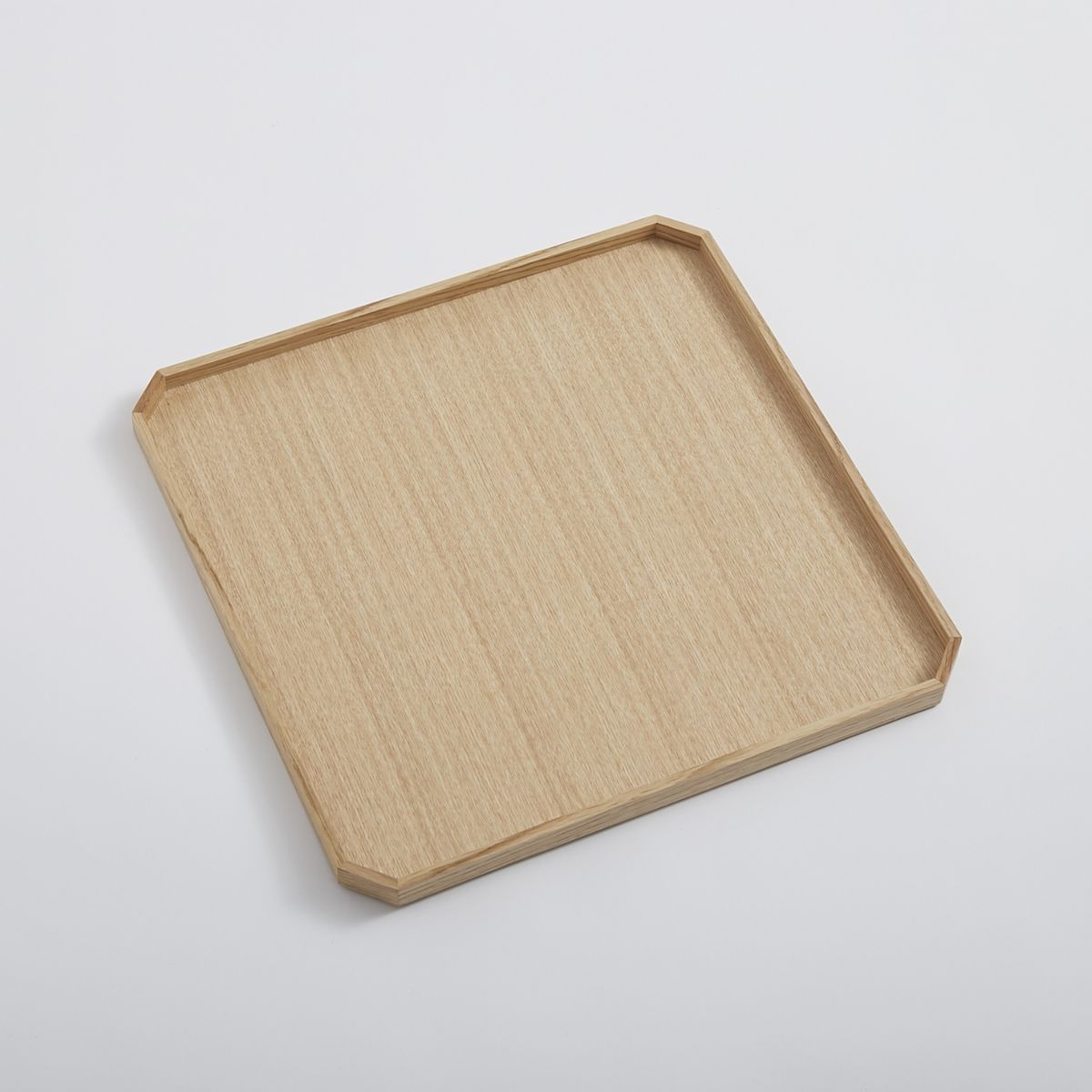 松屋漆器店/白木塗 1尺1寸隅切盆