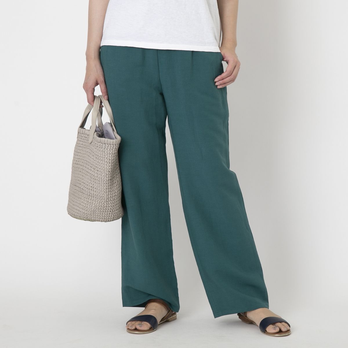 FANTASTICDAYS/リネンレーヨンストレートイージーパンツ