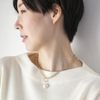 STELLA CIFFON/3WAYチェーン×フラット淡水パールネックレス