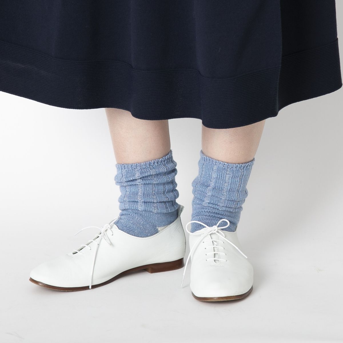 くらしきぬ/お手軽冷えとり靴下リブバイカラー