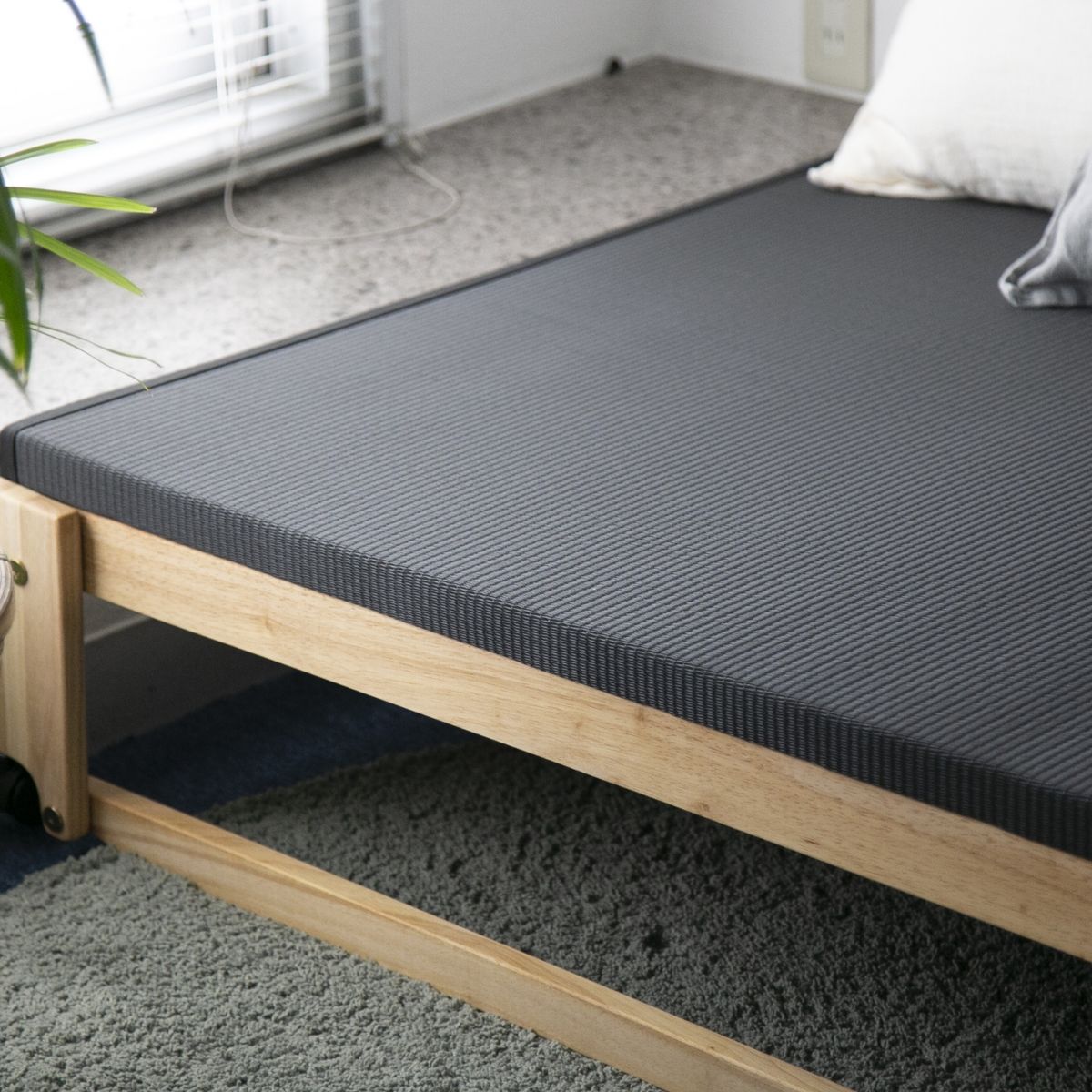 炭入り折りたたみベッド畳 ロータイプ シングル