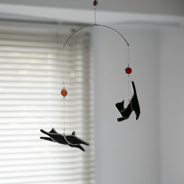 micat glass/ステンドグラスのキャットモビール