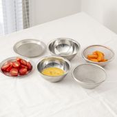 Three Snow 新越ワークス/フタ付ミニざるボウル６点セット